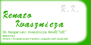 renato kvasznicza business card